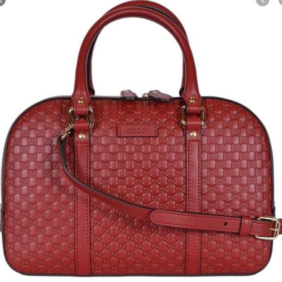 Gucci Microguccissima Medium Satchel in Red NEW W DUST BAG - Picture 1 of 4